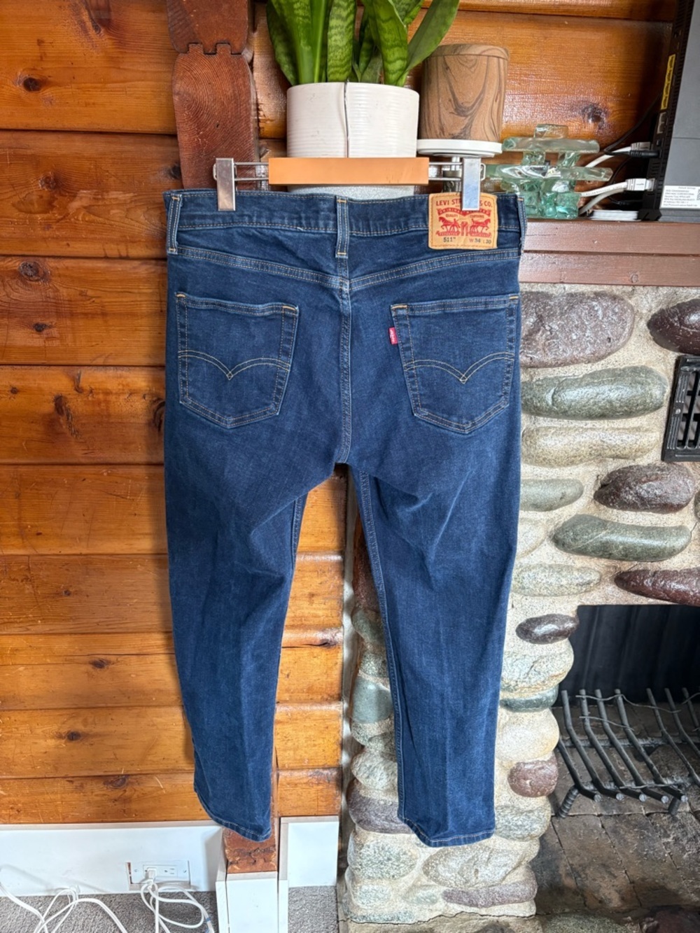 Levi’s 511 Men’s Slim Fit Jeans 34x30 Dark Wash Blue Stretch Denim
